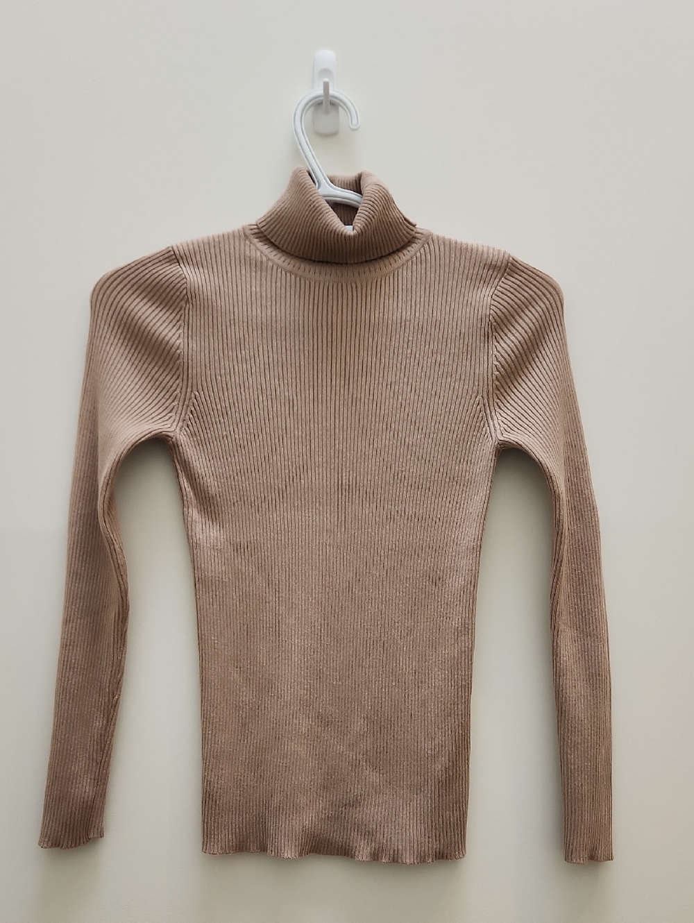 Ambiance Ribbed Turtleneck Sweater - Taupe